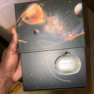 Silver Earbud Headphones